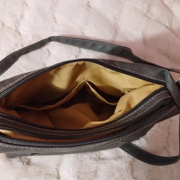 Stone & Co Granite Leather Boat Bottom Cross Body Bag - Picture 7 of 16